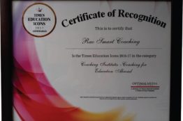 Times Education Icons 2016-17 Certificate