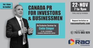 Canada PR Seminar for Investors & Businessmen