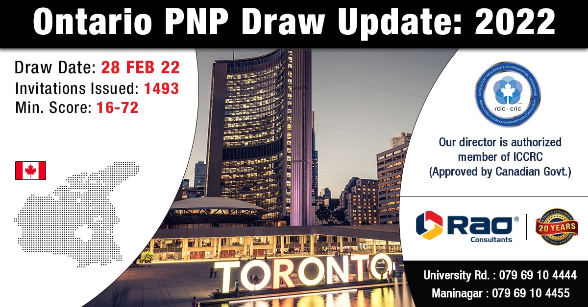 Ontario PNP Draw Update 2022
