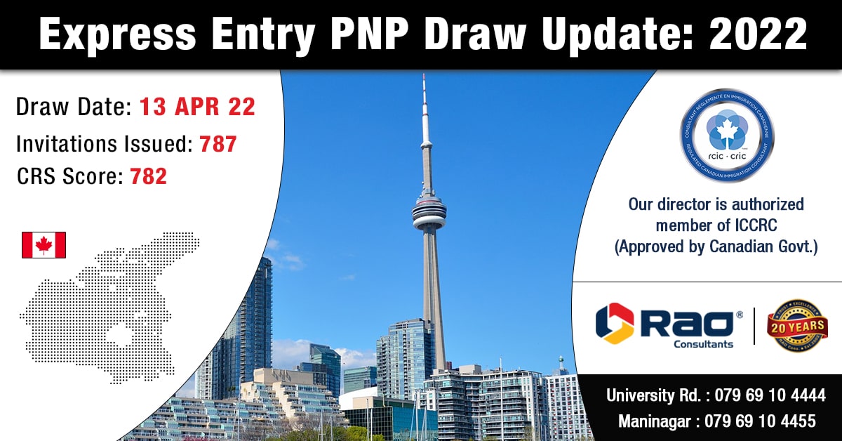 A total of 787 PNP candidates receive invite for Express Entry from Canada on April 13, 2022