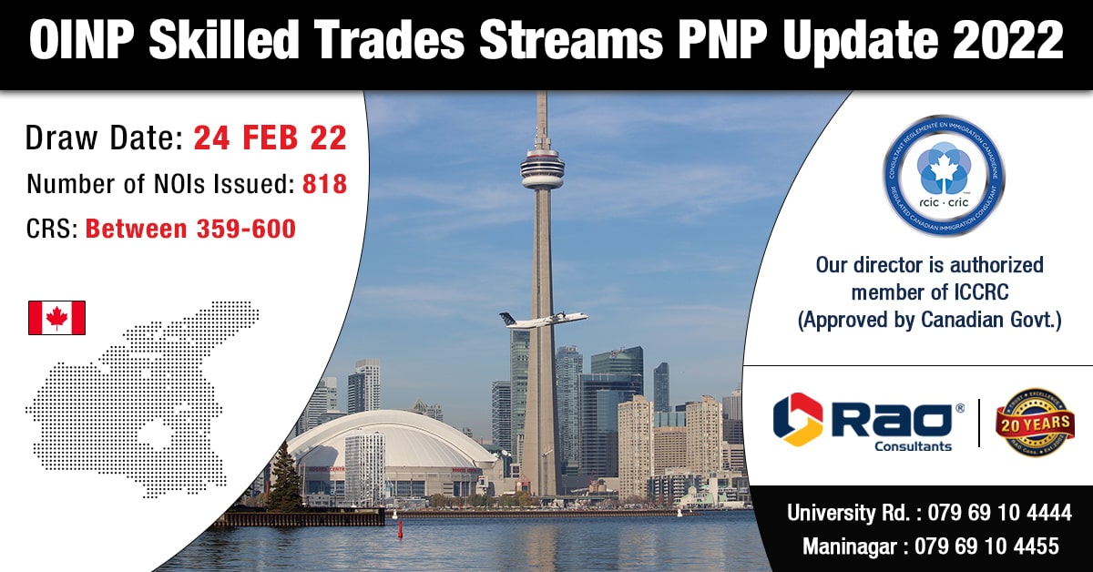Ontario, for one more time takes off the CRS cap in the Skilled Trades draw